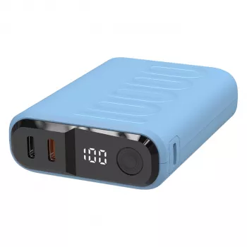 Nešiojama baterija RealPower PB-10000C PD+ 10000 mAh violetinė
