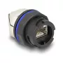 Delock 67047 RJ45 Cat.6A skydinis lizdas su LSA prijungimu, juodas