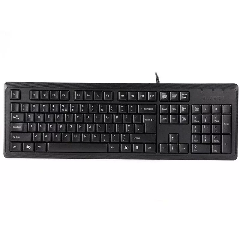A4Tech KR-92 klaviatūra Universal USB QWERTY angliška Juoda