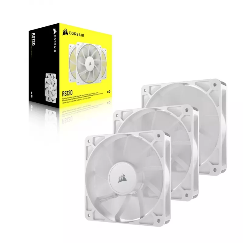 Ventiliatorius Corsair RS120 12 cm Baltas 420-2100 RPM 0.2-4.15 mmH2O