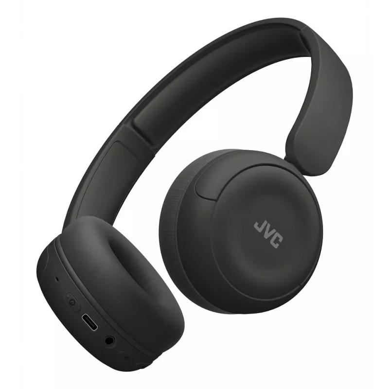 Ausinės JVC HA-S59W – laidinės ir belaidės Bluetooth, USB‑C, supra-aural, 20–20000 Hz, 1,2 m kabelis, 148 g, juodos