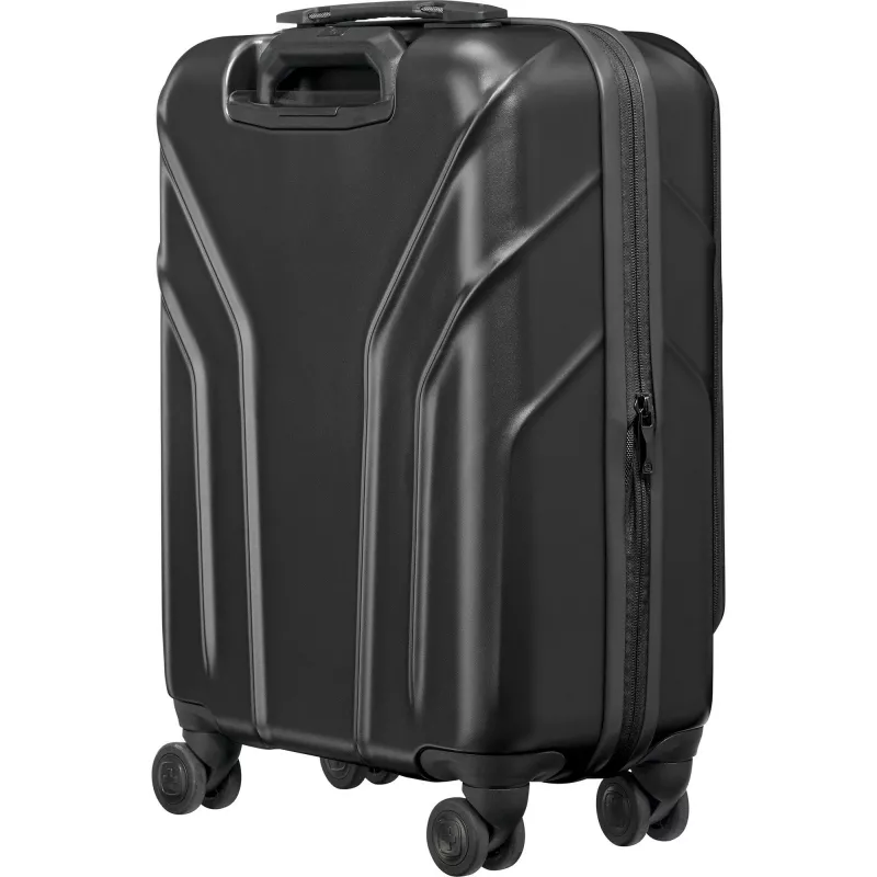 Kieto korpuso rankinis lagaminas Wenger Amplix 653323 – juodas, kompaktiškas kabinos bagažas