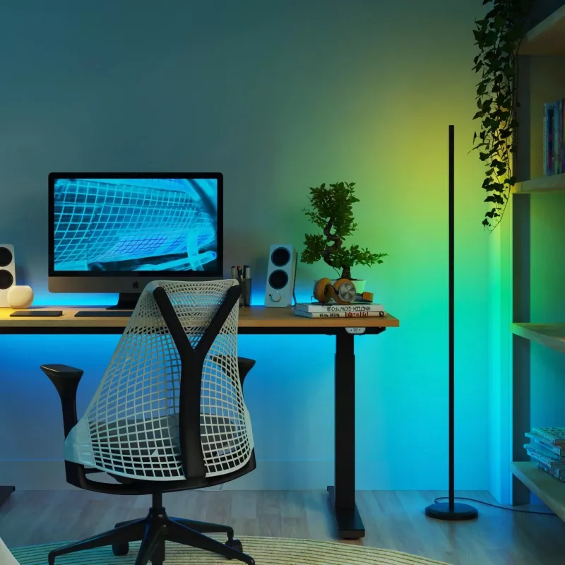 Stovimas šviestuvas Nanoleaf N7204K02-1FL 22W RGBW — reguliuojamas RGB ir baltos šviesos atspalvis