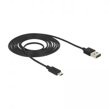 USB laidas DeLOCK 83850 USB 2.0 2m USB A Micro-USB B Juodas