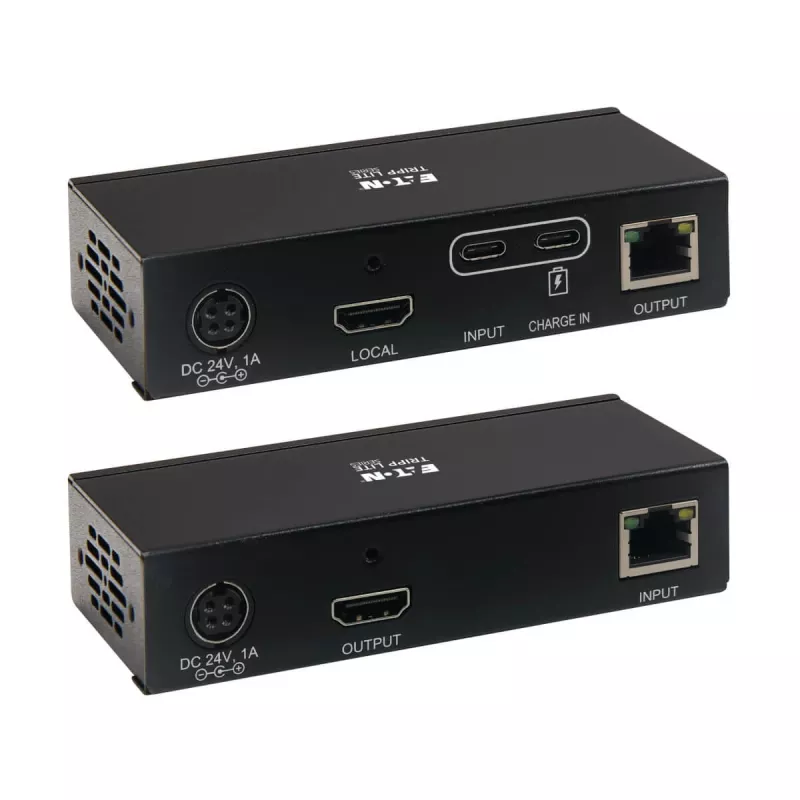 Eaton Tripp Lite Series USB-C į HDMI per Cat6 prailginimo rinkinys su KVM palaikymu, 4K 60Hz, 4:4:4, siųstuvas/imtuvas, USB, PoC, HDCP 2.2, iki 70 m, TAA