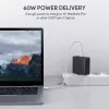 Aukey PA-D3 Sieninis įkroviklis 2xUSB Power Delivery (1xUSB + 1xUSB C) 5.4A 60W Dynamic Detect