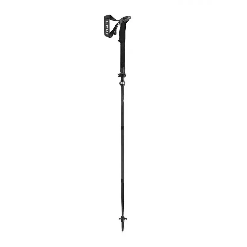 Trekkingo lazdos Leki Sherpa FX reguliuojamos 120–140 cm, juodos