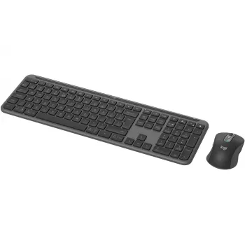 Logitech MK950 Signature Slim klaviatūra ir pelė rinkinys belaidis RF Bluetooth QWERTY US International Graphite