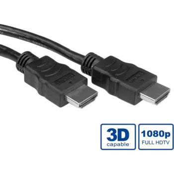 VALUE HDMI High Speed laidas su Ethernet, 1 m, ekranuotas, juodas