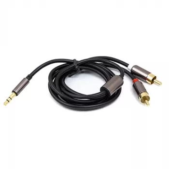 Garso kabelis 3.5mm - 2x RCA, 1m