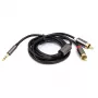 Garso kabelis 3.5mm - 2x RCA, 1m