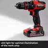 Gręžtuvas Einhell TE-CD 18/44 Li-i 24000 RPM 1.59 kg Juodas, Raudonas
