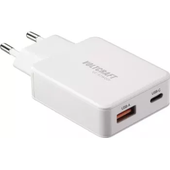 Voltcraft UC-1C1A65W01 USB-C USB-A Greitasis Įkroviklis PD 3.0 65W Baltas (VC-17010790)