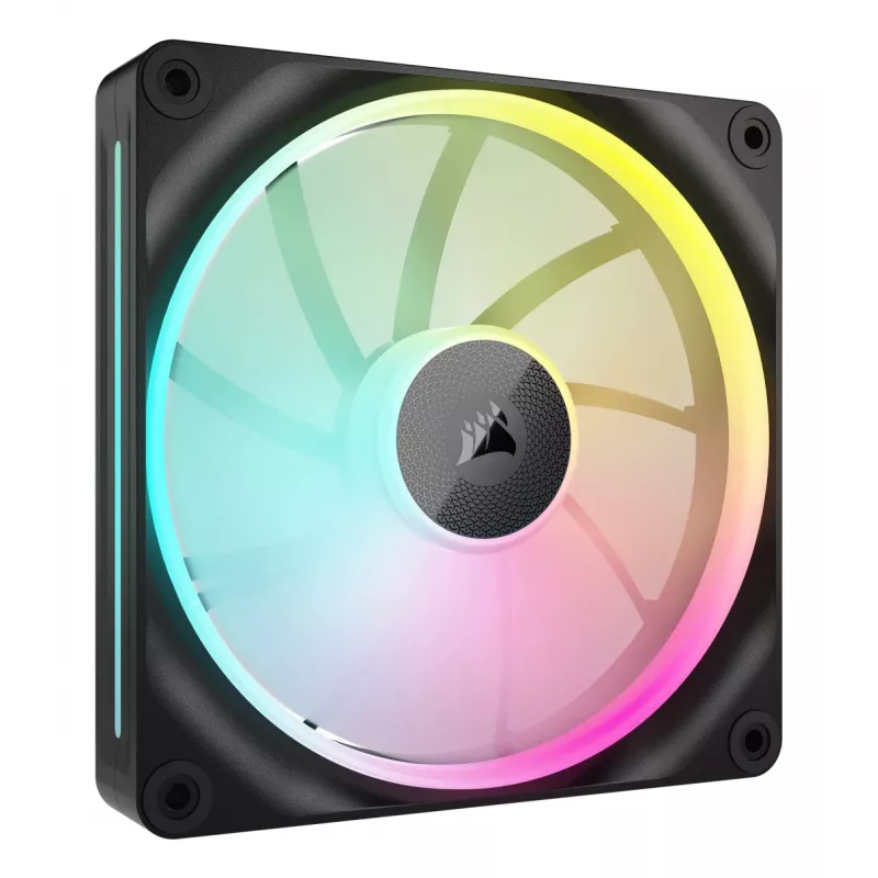 CORSAIR iCUE LINK LX140 RGB PWM korpuso ventiliatorius, 140 mm, ARGB, (2 vnt.), juodas
