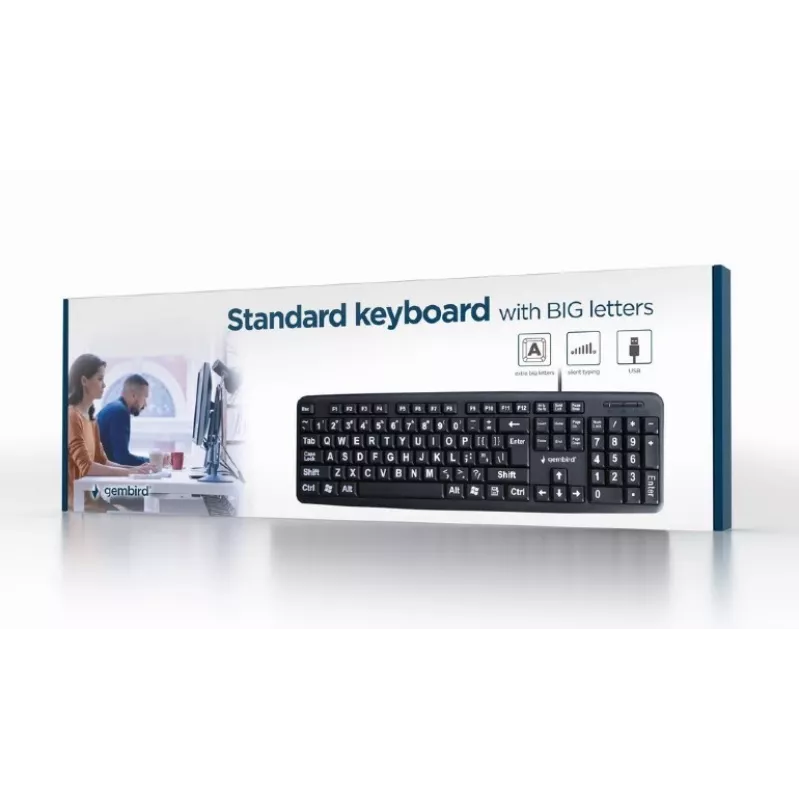 Standartinė klaviatūra USB pagyvenusiems žmonėms