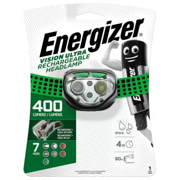 Priekinė lemputė Energizer Vision Ultra E301528200 – įkraunama, 400 liumenų