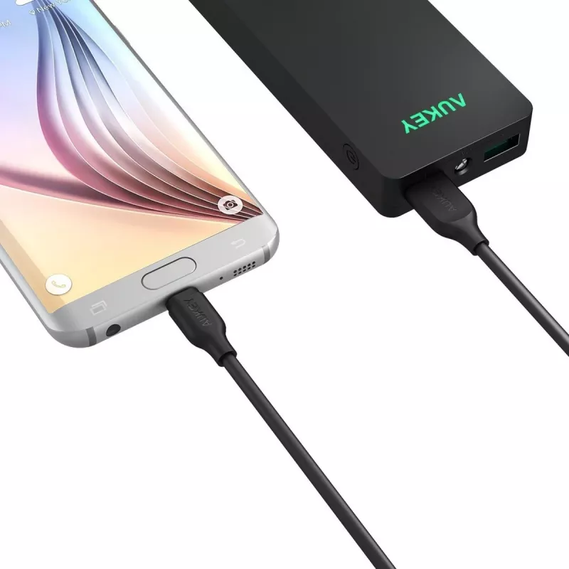 AUKEY CB-MD1 Black greitasis laidas Quick Charge micro USB-USB | 1m | 5A | 480 Mbps