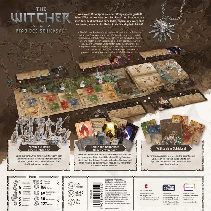 Stalo žaidimas Asmodee The Witcher: Pfad des Schicksals Deluxe Edition – stalo vaidmenų ir strategijos žaidimas