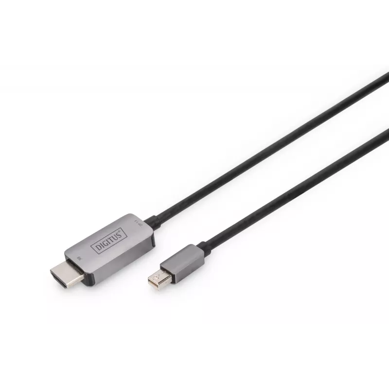 DIGITUS DB-340109-010-S adapterinis laidas - Mini DisplayPort (kištukas) į HDMI (kištukas) - 1,0 m - palaiko 8K 60 Hz - juoda