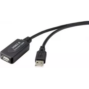 Renkforce RF-4535052 USB kabelis 5 m USB 2.0 USB A juodas (RF-4535052)