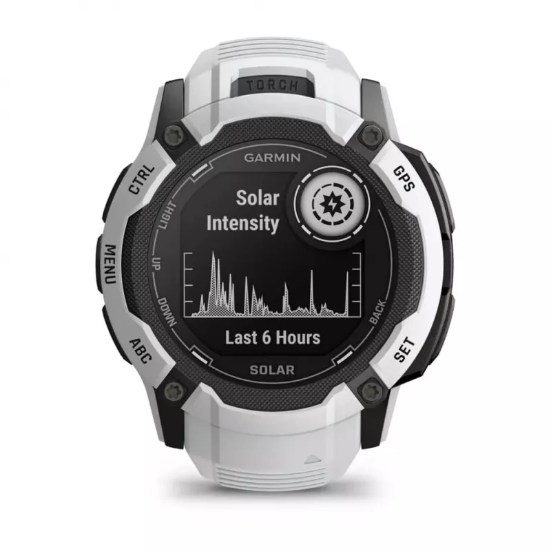 Garmin Instinct 2X Solar 2,79 cm (1,1 inch) MIP 50 mm Skaitmeninis 176 x 176 pikseliai Liečiamas ekranas Baltas GPS
