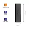 Qoltec 50312 išorinis M.2 NVMe SSD korpusas, USB Type-C, juodas