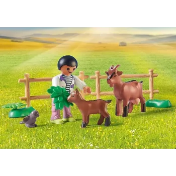 Playmobil 71442 Country: Traktorius su priekaba ir vandens rezervuaru – Šviežias derlius ūkyje, mokymasis apie aplinką, smagus vaidmenų žaidimas