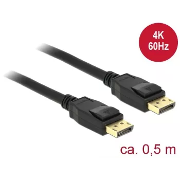 DisplayPort kabelis DeLOCK 85506 0,5 m Juoda