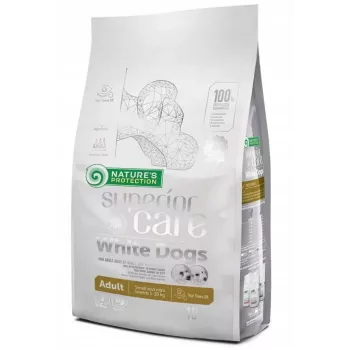 Nature’s Protection Superior Care White Dogs Grain Free Small Lamb 10 kg – bekvapiai sausieji šunų ėdalai be grūdų suaugusiems mažų veislių šunims