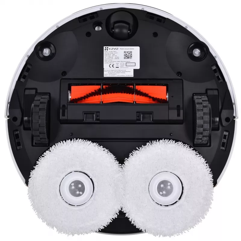 Robotinis dulkių siurblys EZVIZ RS2 su žemėlapių sudarymu, 4000 Pa siurbimas, 5200 mAh baterija, 220 min veikimo laikas, plaunamas šluostės pagrindas, bazinė stotelė su 5/5,5 L vandens bakais