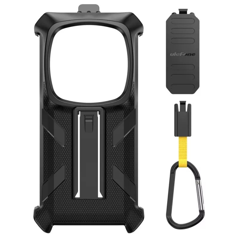 Ulefone juodas daugiafunkcis galinis dėklas Armor 28 Ultra / 28 Ultra Thermal telefonams