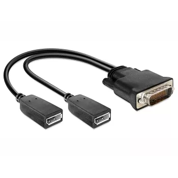 Vaizdo kabelio adapteris DeLOCK 65354 DMS į 2x DisplayPort juodas