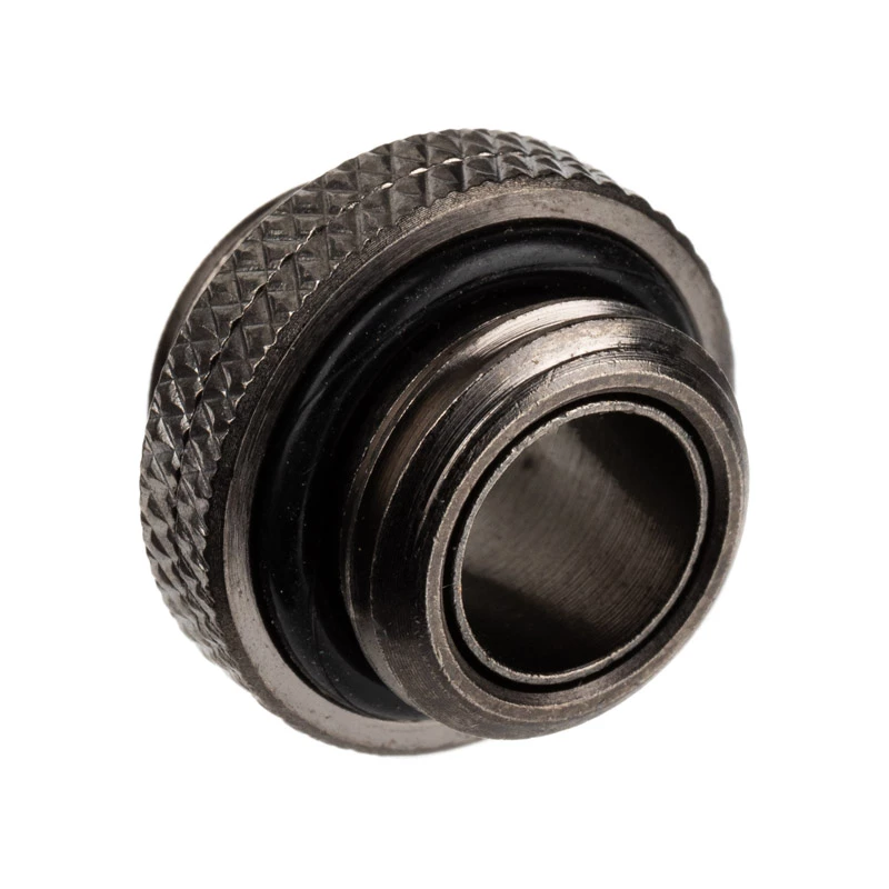Adapteris Alphacool G1/4 AG į G1/4 AG, metalinis kampinis jungimas, juodas