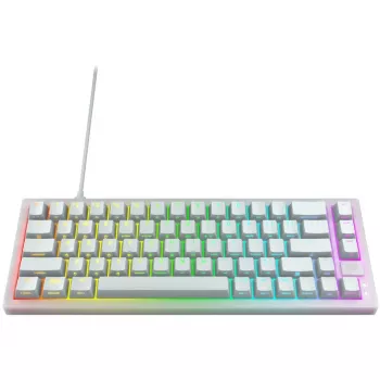 CHERRY K5V2 kompaktiška žaidimų klaviatūra, 67 klavišų, RGB LED, balta