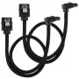 Corsair CC-8900278 Premium SATA kabelis su pynimu, kampuotas, 30 cm, juodas, 2 vnt. paketas