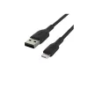 BELKIN PVC USB kabelis USB-A – Lightning, 1 m, juodas