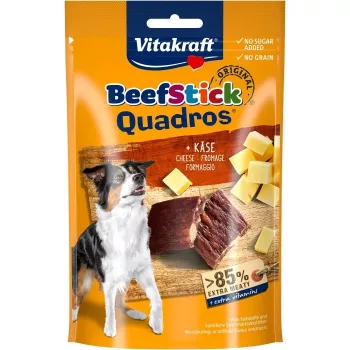 Šunų skanėstas Vitakraft Beef Stick Quadros 70 g – hipoalerginis kietas kiaulienos užkandis, be glitimo, be cukraus