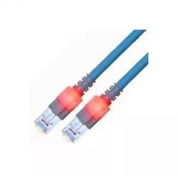 EasyLan DualBoot LED pataisos laidas RJ45 S/FTP Cat.6 (E klasė) su saCon kištuku - LSOH - mėlynas - 10 m