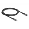 DeLOCK USB ilginamasis kabelis USB Type-C vyriškas į moterišką 10 Gbps 1 m pilkas metalinis