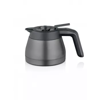 Pieno ąsotis Severin kavos aparatams, modelis TK 5571 – 1,1 l, šlifuotas plienas/juoda, 220×165×135 mm