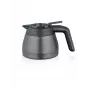 Pieno ąsotis Severin kavos aparatams, modelis TK 5571 – 1,1 l, šlifuotas plienas/juoda, 220×165×135 mm