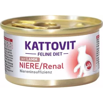 KATTOVIT Feline Diet Niere/Renal ėrienos šlapias kačių ėdalas - 85g