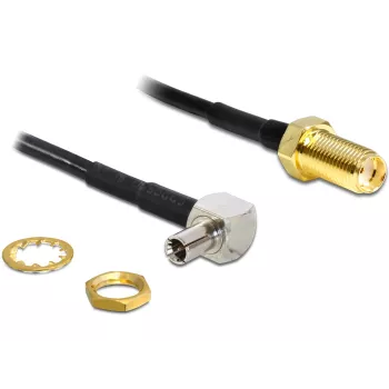 Koaksialinis kabelis DeLOCK 88487 TS-9 SMA 1.45 m Juodas