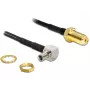 Koaksialinis kabelis DeLOCK 88487 TS-9 SMA 1.45 m Juodas