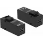 Keystone modulis DeLOCK 86377, Mini DisplayPort–Mini DisplayPort, juodas
