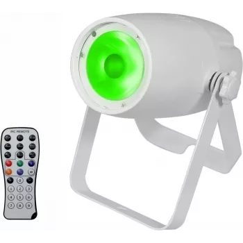 LED prožektorius EUROLITE PST-10 QCL 10W RGBW – kompaktiškas sceninis/studijinis šviestuvas su pilna spalvų gama