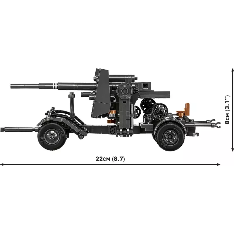 Konstruktorius Cobi 8,8 cm Flak su priekaba — 360 detalių