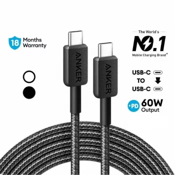 USB-C laidas Anker 322 1,8 m greitas įkrovimas ir duomenų perdavimas