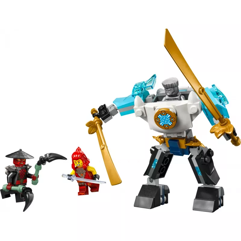 LEGO NINJAGO rinkinys 71827 Zane's Battle Suit Mech, 92 detalės, 2 minifigūrėlės, aukštis 100 mm, amžius 6+