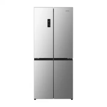 Gorenje HZSF46962 NRM819E61X G600 šaldytuvas su šaldikliu, pilka spalva, plienas, stiklas, 460 L, SN-N, C